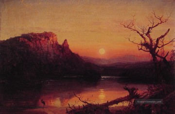 Sonnenuntergang Adler Cliff Jasper Francis Cropsey Ölgemälde